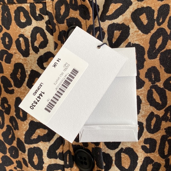 NWT Raey animal print button front skirt size 14 - Picture 5 of 9